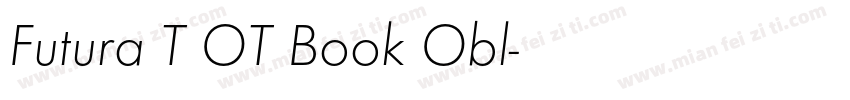 Futura T OT Book Obl字体转换